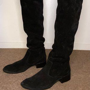 Born Crown Suede knee Boots Black Size 9.5